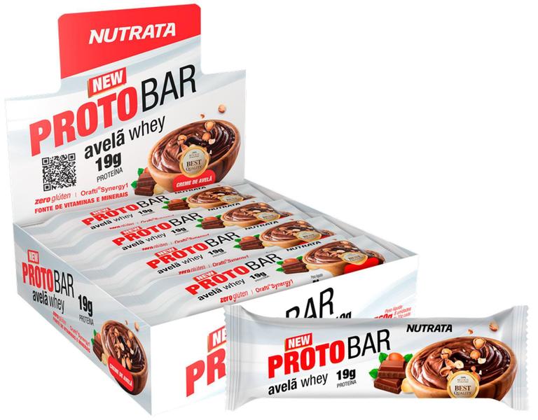 Protobar 70g 8 unidades - avelã whey - Nutrata Imagem de Protobar 70g 8 unidades - avelã whey - Nutrata