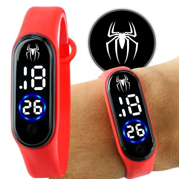 Imagem de Prova dagua infantil + bracelete relogio digital homem aranha heroi pulseira ajustavel presente