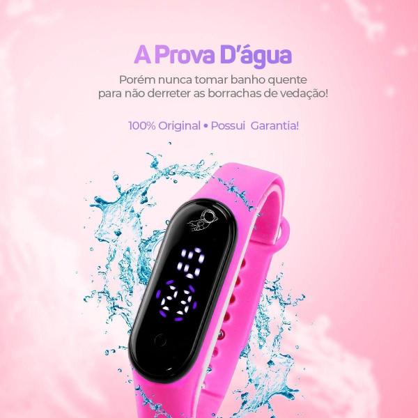 Imagem de Prova Dagua Relogio Digital Infantil Bracelete Ajustavel