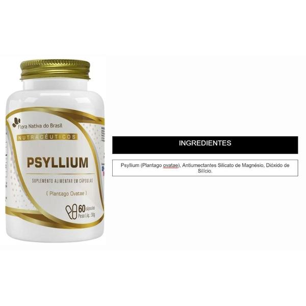 Imagem de Psyllium 500mg 60 Cápsulas Flora Nativa