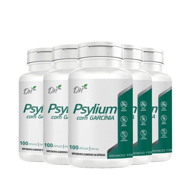 Imagem de Psyllium  Garcinia 500mg 300 cápsulas 3 frascos x 100 caps