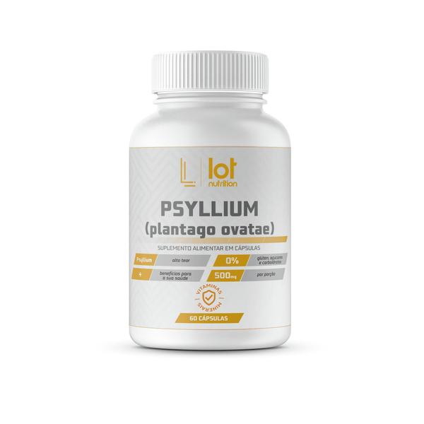 Imagem de Psyllium Plantago ovatae 500mg 60 cápsulas Lot Nutrition