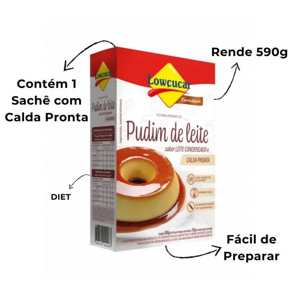 Imagem de Pudim De Leite Sabor Leite Condensado Com Calda Pronta De Sabor Caramelo Zero Adição De Açucares