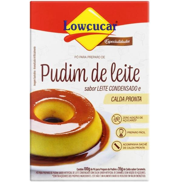 Pudim leite condensado calda pronta caramelo lowcucar 100g - Lowçucar Imagem de Pudim leite condensado calda pronta caramelo lowcucar 100g