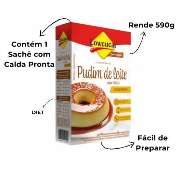 Imagem de Pudim leite de coco calda pronta de caramelo lowcucar 100g