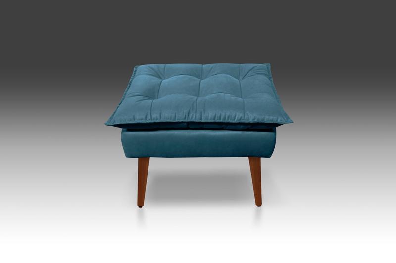 Imagem de Puf Opala Suede Azul Claro-Modena Decor