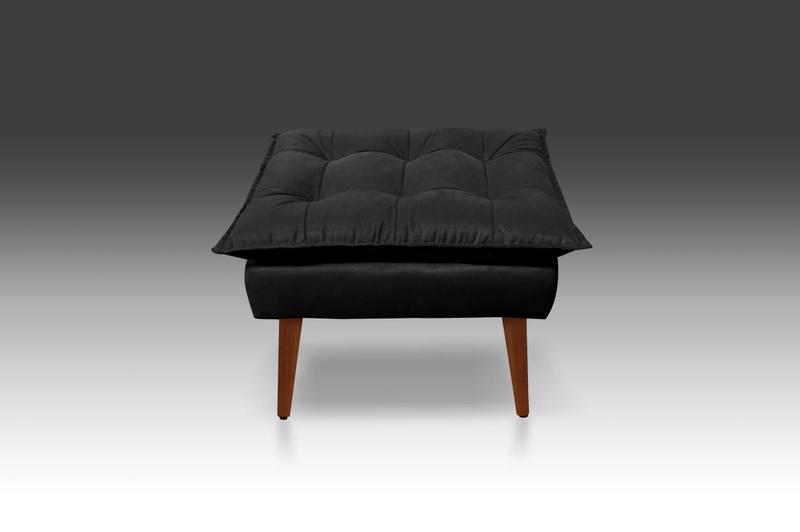 Imagem de Puf Opala Suede Preto-Modena Decor