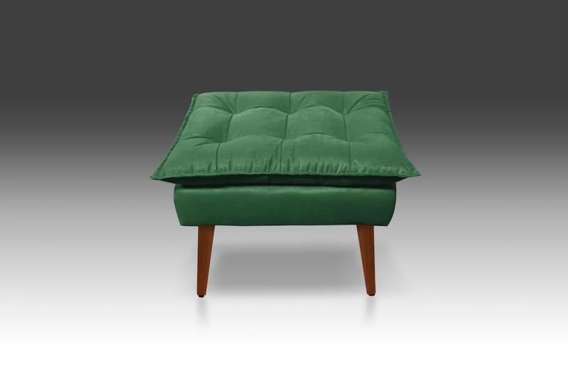 Imagem de Puf Opala Suede Verde -Modena Decor