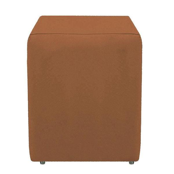 Imagem de Puf, Puff Banqueta Cubo Quadrado Decorativo Suede Terracota