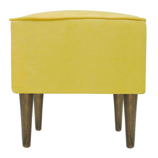 Imagem de Pufe Milão Quadrado Suede Liso Amarelo