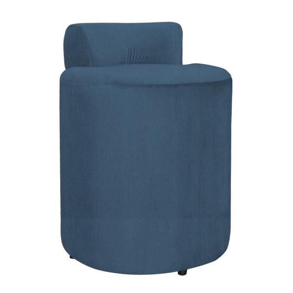 Imagem de Puff Athena Decorativo Quarto Suede Azul Royal - Vallisa Decor