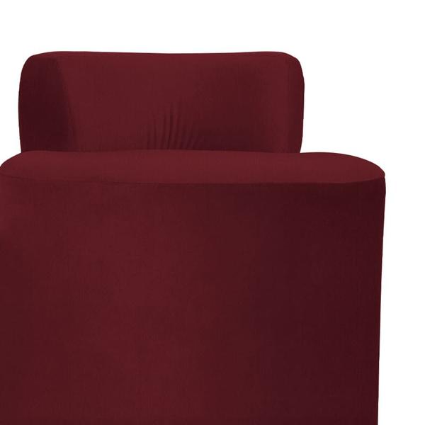 Imagem de Puff Athena Decorativo Quarto Suede Bordo - Vallisa Decor