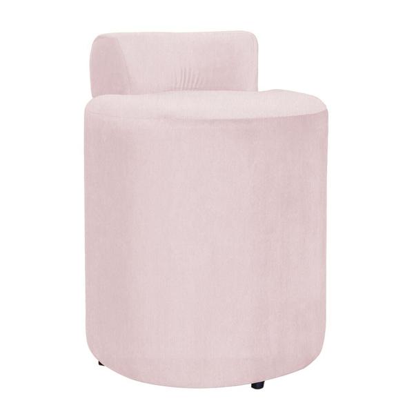 Imagem de Puff Athena Decorativo Quarto Suede Rosa Bebê - Vallisa Decor