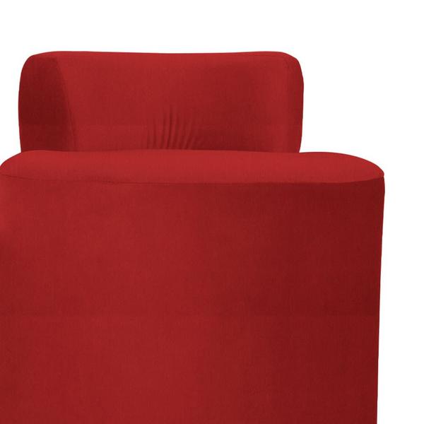 Imagem de Puff Athena Decorativo Quarto Suede Vermelho - Vallisa Decor