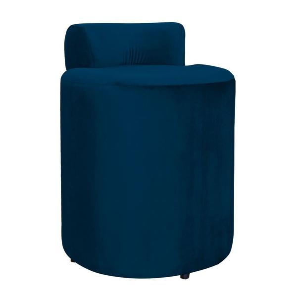 Imagem de Puff Athena Quarto Veludo Azul Marinho - Belliv Decor