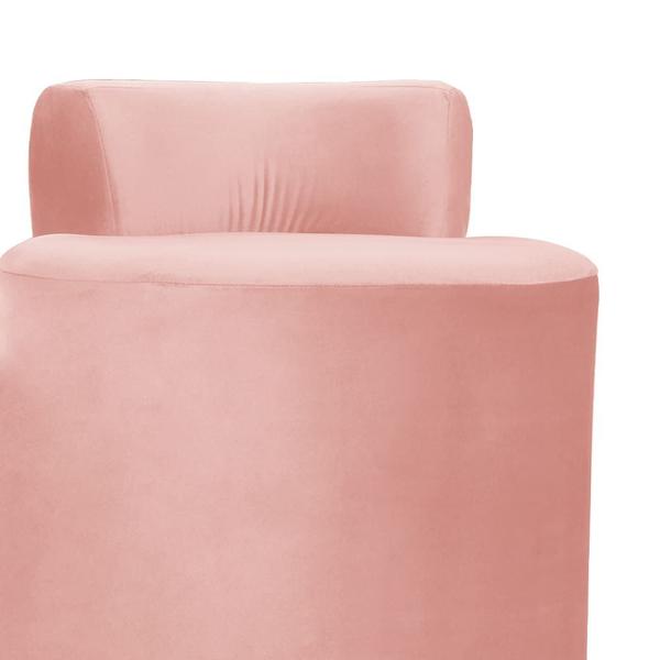 Imagem de Puff Athena Quarto Veludo Rosa - Vallisa Decor