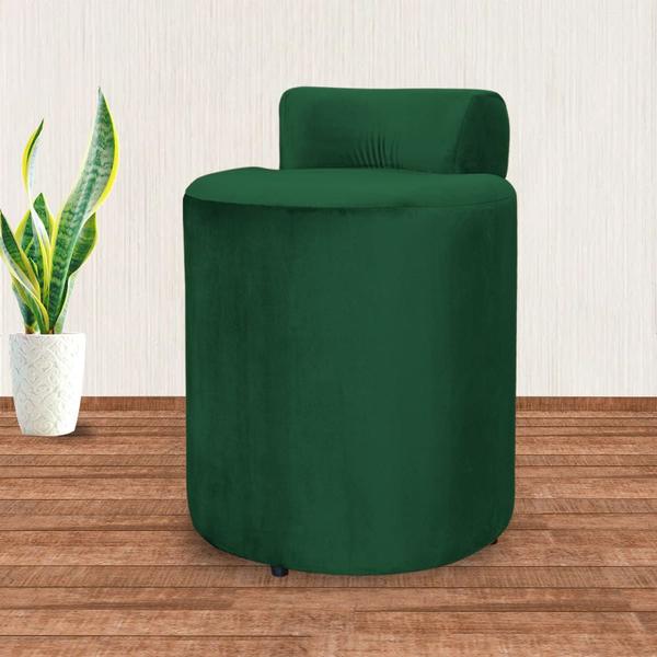 Imagem de Puff Athena Quarto Veludo Verde - Belliv Decor