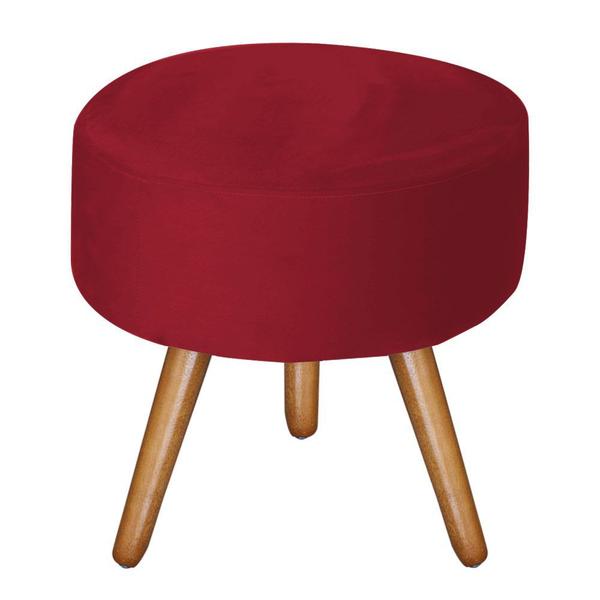 Imagem de Puff Bali Decorativo Suede Vermelho - Navega Móveis