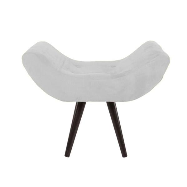 Imagem de Puff Banco Banqueta Decorativo Sala Salão Maisa Suede Branco - LM DECOR