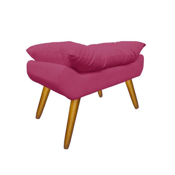 Imagem de Puff Banco Estofado Decorativo Para Recepção Clínica Karen Suede Rosa Pink - LM DECOR