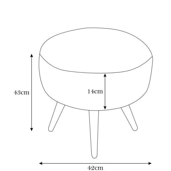 Imagem de Puff Banqueta Banqueta Sofia Decorativo material sintético Bege - DAMAFFÊ MÓVEIS