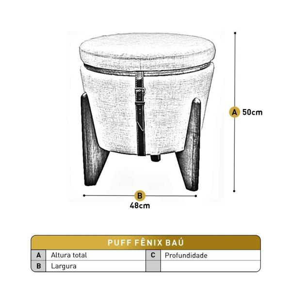 Imagem de Puff Banqueta Fênix Baú Mesa Castellar Móbile