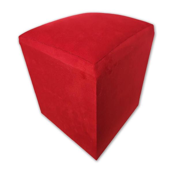 Imagem de Puff Banqueta Quadrado Cubo Decorativo Vermelho