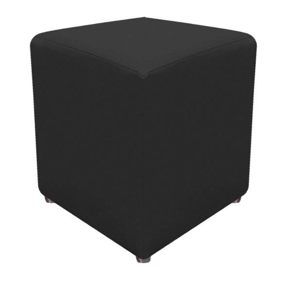 Imagem de Puff Banqueta Quadrado Dado Decorativo material sintético Preto - DAMAFFÊ MÓVEIS