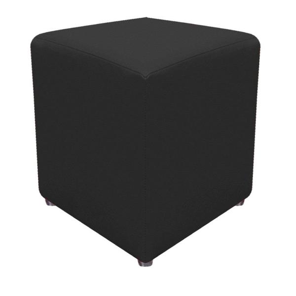 Imagem de Puff Banqueta Quadrado Dado Decorativo material sintético Preto - KDAcanto Móveis