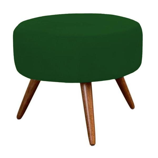 Imagem de Puff Banqueta Redondo Classic Suede Verde - DS Estofados