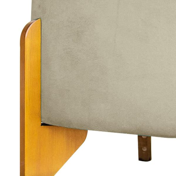 Imagem de Puff Banqueta THOR Luxo Decorativo  - Suede Cappuccino