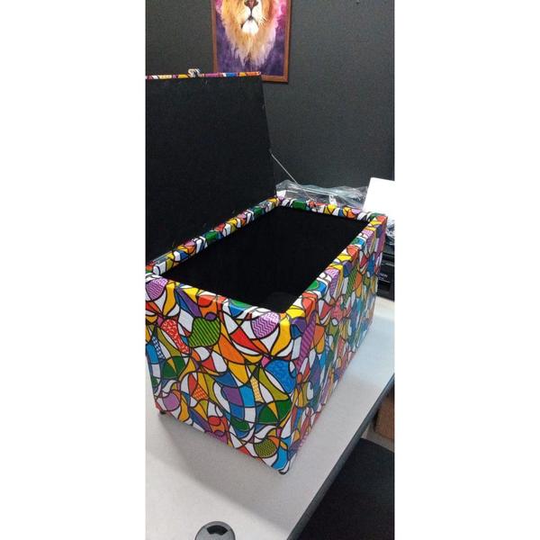 Imagem de Puff Baú Porta Objetos Médio - Romero Britto