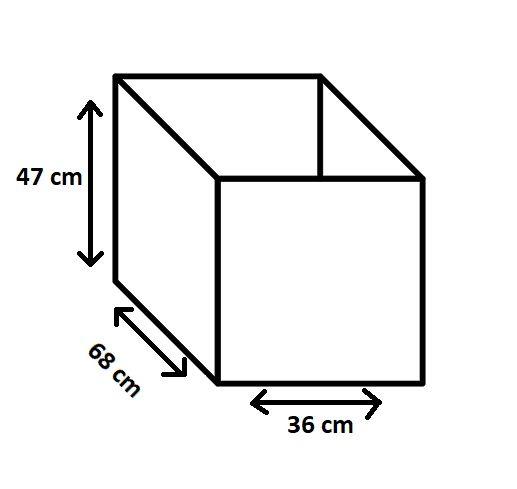 Imagem de Puff baú retangular decorativo 68 cm - creme - 100% mdf