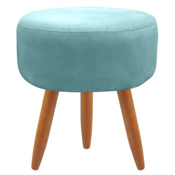 Imagem de Puff de Sala Banqueta Decorativo Redondo Classic Suede Diversas Cores