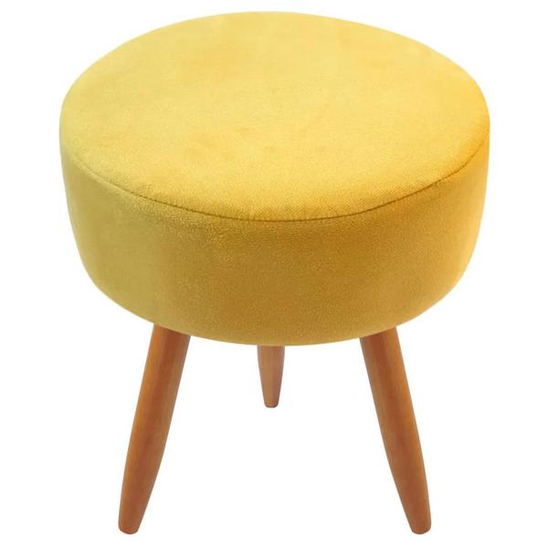 Imagem de Puff de Sala Banqueta Decorativo Redondo Classic Suede Diversas Cores