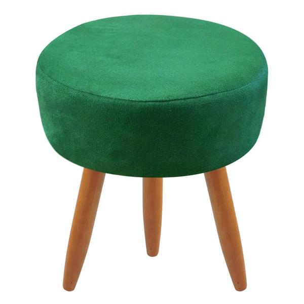 Imagem de Puff de Sala Banqueta Decorativo Redondo Classic Suede Diversas Cores