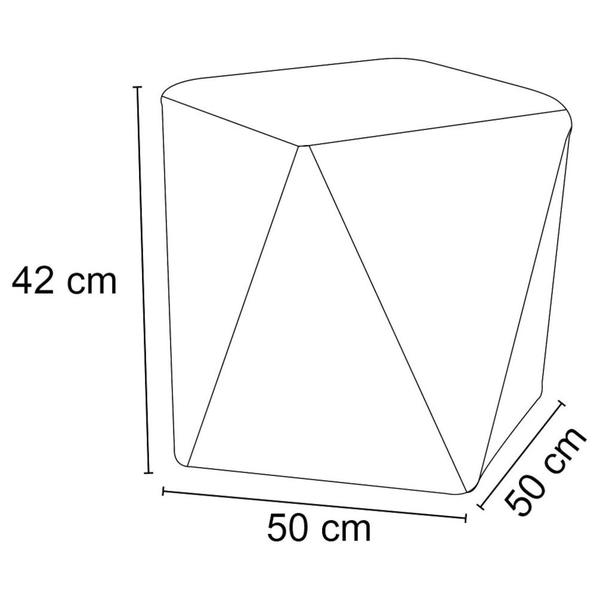 Imagem de Puff Decorativo Ametista B-309 Veludo Bege Claro - Domi