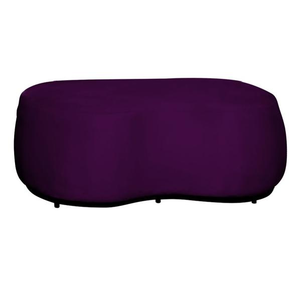 Imagem de Puff Decorativo Beatriz Orgânico Crm Veludo Roxo Mz Decor