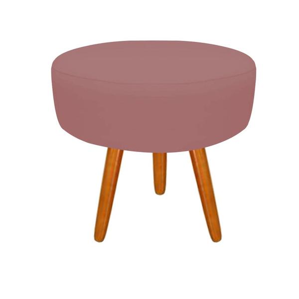 Imagem de Puff Decorativo Lavinia Suede Pes Castanho - SSX Multicoisas