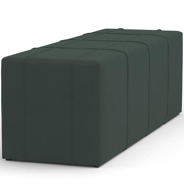 Imagem de Puff Decorativo Living Sala de Estar 140 cm Roma W01 Suede Verde Musgo-Lyam