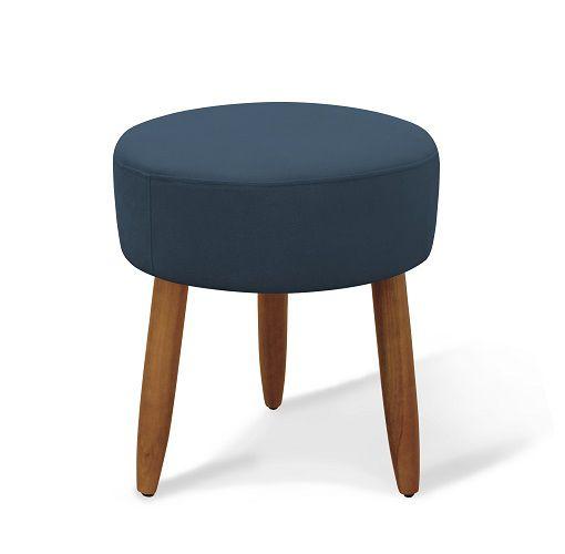 Imagem de Puff Decorativo Nina Suede Azul Marinho - MeuLar Decor