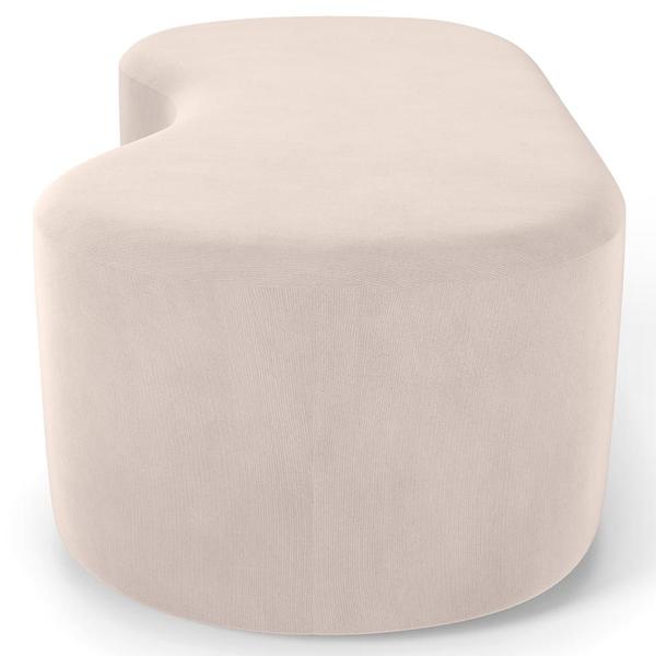 Imagem de Puff Decorativo Orgânico para Living Quarto 140cm Orbit W01 Suede Bege - Lyam Decor