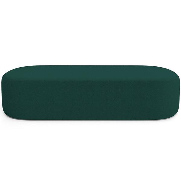 Imagem de Puff Decorativo Orgânico Para Living Quarto 160cm Doha W01 Bouclê Verde - Lyam Decor