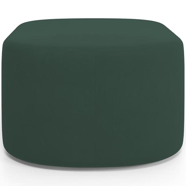 Imagem de Puff Decorativo Orgânico para Living Quarto 70cm Doha W01 Suede Verde Musgo - Lyam Decor