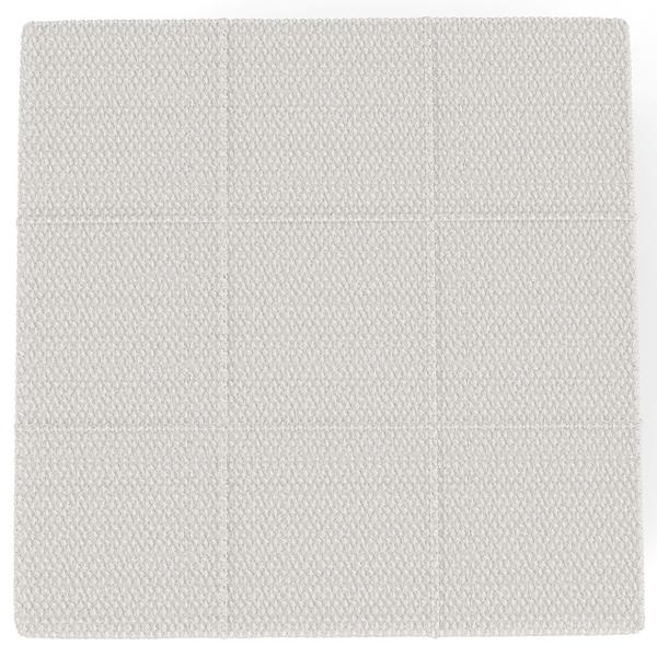 Imagem de Puff Decorativo Para Sala de Estar Quadrado Milano 90x90cm W01 Bouclê Cru - Lyam Decor