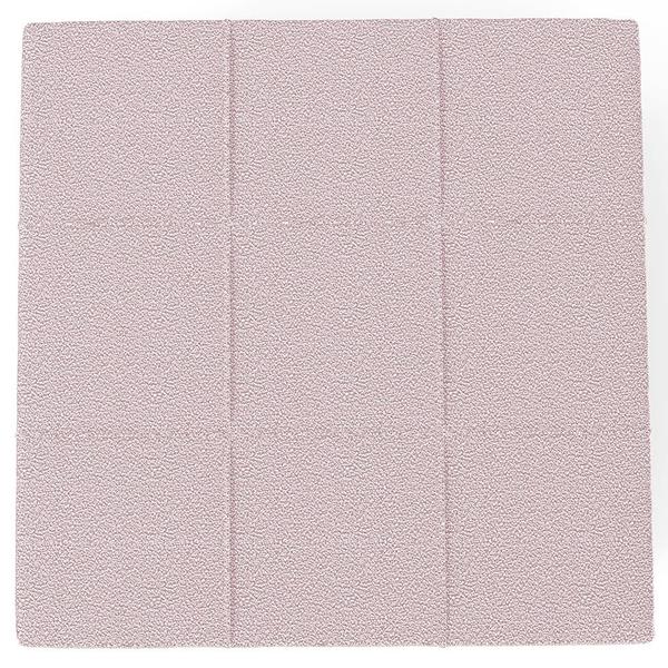 Imagem de Puff Decorativo Para Sala de Estar Quadrado Milano 90x90cm W01 Bouclê Rosê - Lyam Decor