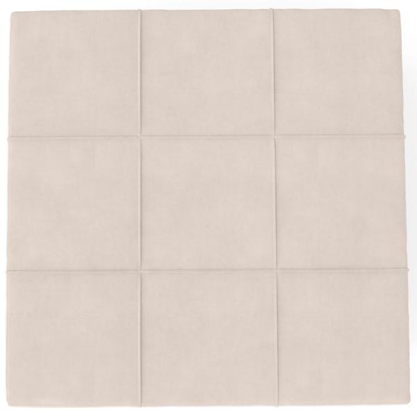 Imagem de Puff Decorativo Para Sala de Estar Quadrado Milano 90x90cm W01 Suede Bege - Lyam Decor