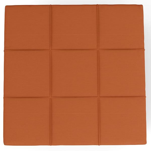 Imagem de Puff Decorativo Para Sala de Estar Quadrado Milano 90x90cm W01 Tecido Terracota - Lyam Decor