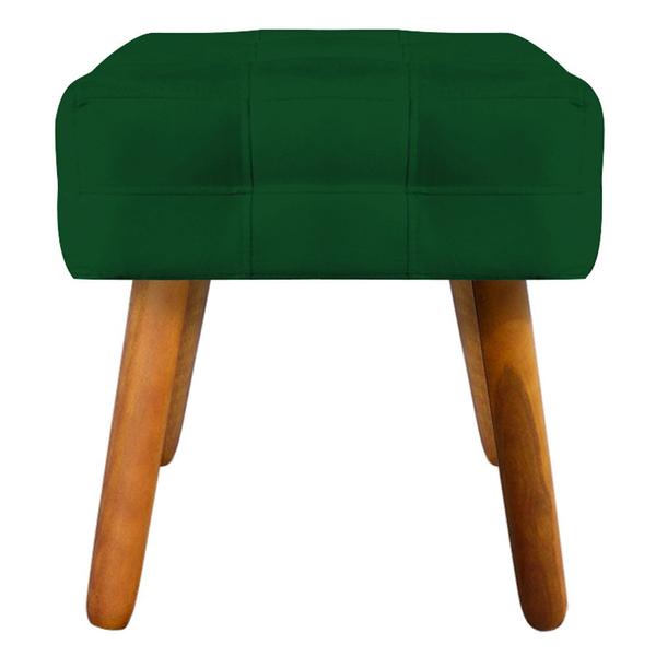 Imagem de Puff Decorativo Pés Palito Karen Suede Verde G19 - Gran Belo