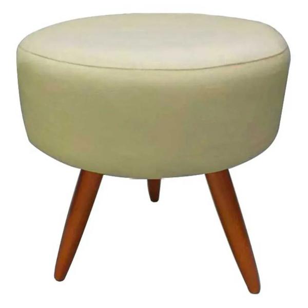 Imagem de Puff Decorativo Redondo 40 Cm Dóris Pé Palito Suede